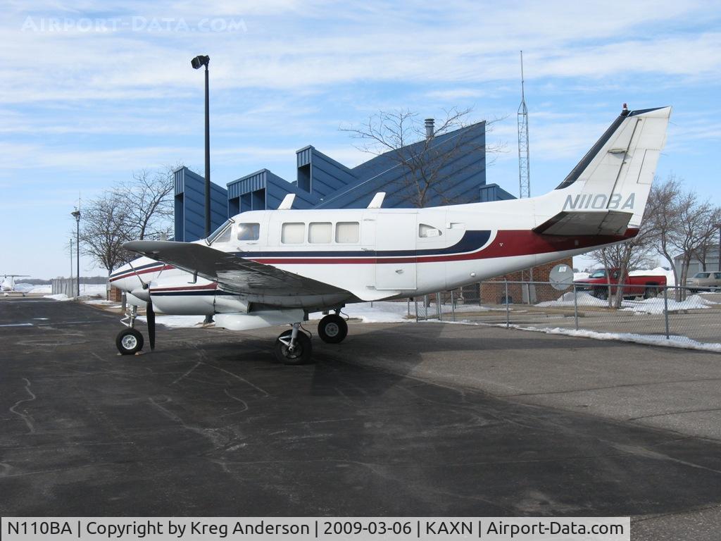 N110BA, 1966 Beech 65-B80 Queen Air C/N LD-279, Ready for a 19:30 departure.