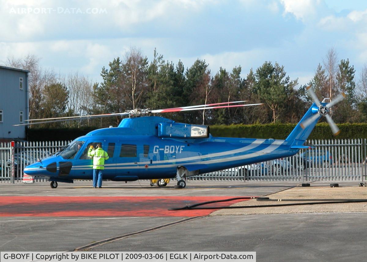 G-BOYF, 1988 Sikorsky S-76B C/N 760343, RUNNING UP AFTER SOME TAIL ROTOR TWEEKING