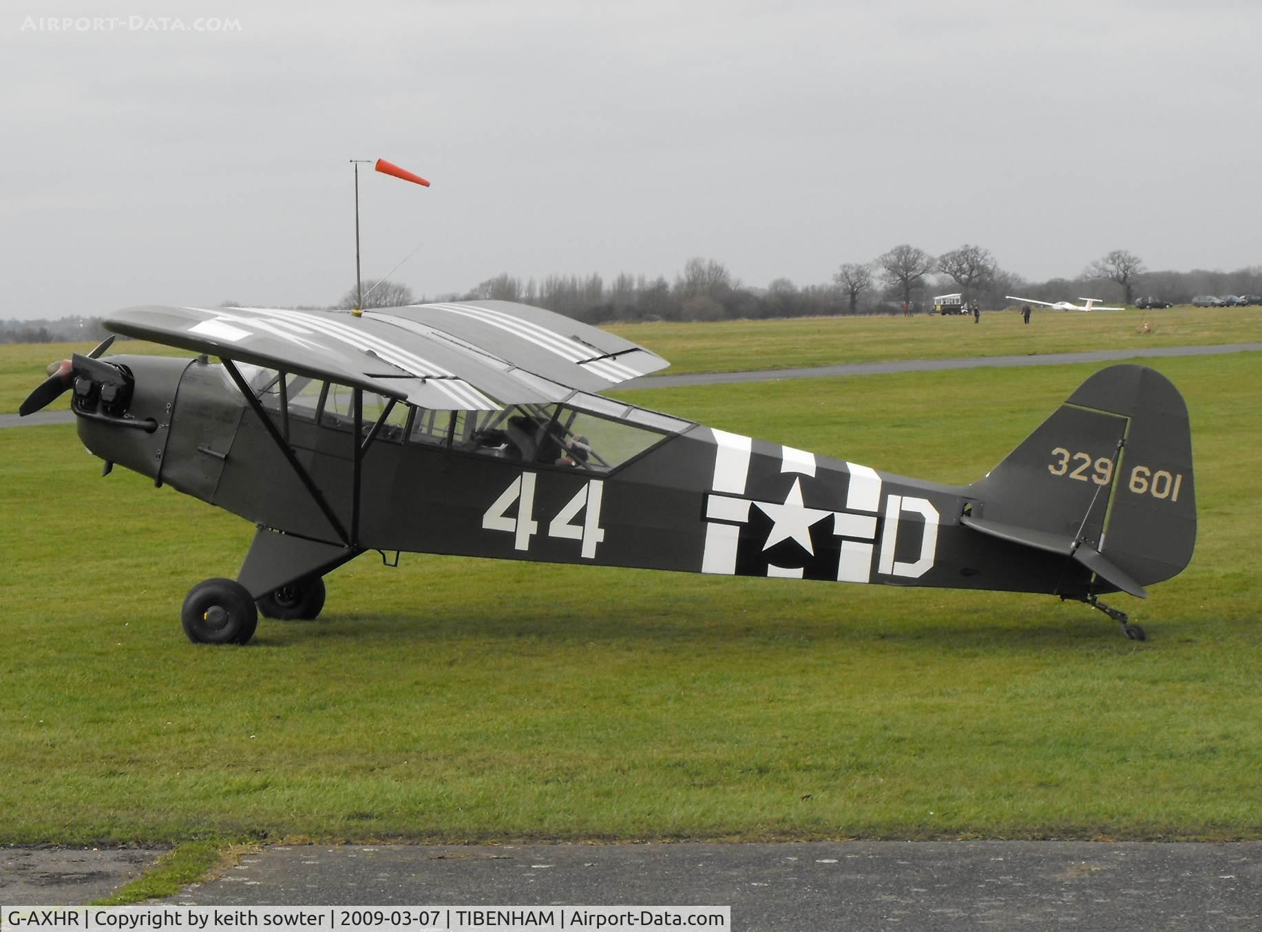G-AXHR, 1943 Piper L-4H Grasshopper (J3C-65D) C/N 10892, Visitor