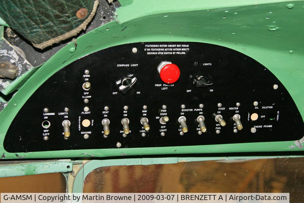 G-AMSM, 1944 Douglas C-47 Dakota 4 C/N 27209, Overhead panel Port side