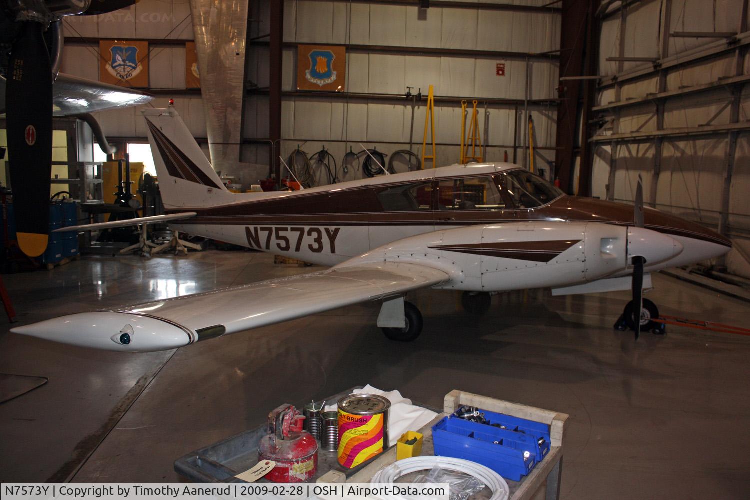 N7573Y, 1964 Piper PA-30 Twin Comanche Twin Comanche C/N 30-638, 1964 Piper PA-30, c/n: 30-638, in the EAA Kermit Weeks Maintenance Hangar