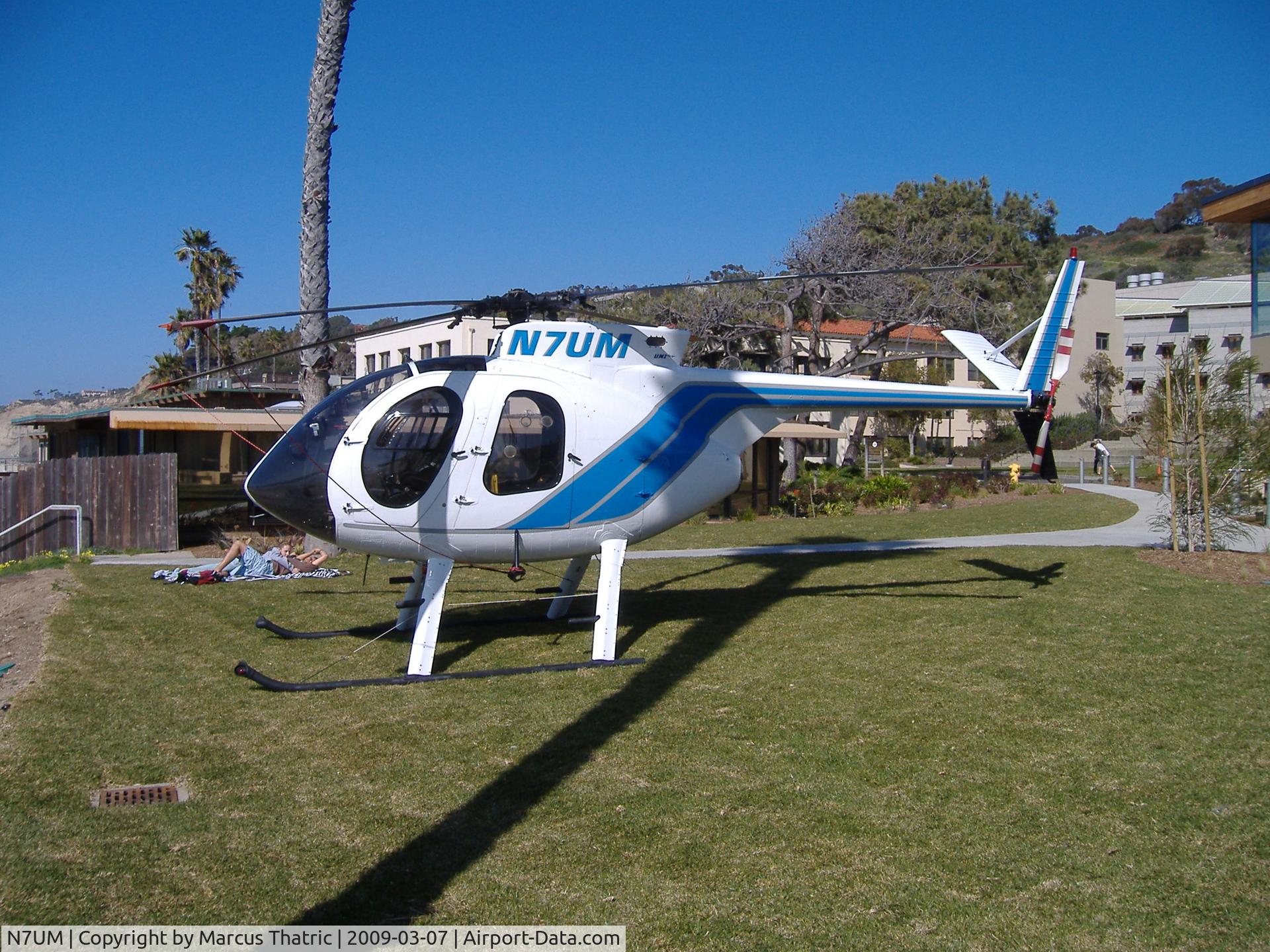 N7UM, 1975 Hughes 369HS C/N 850767S, landed on Scripps Institution of Oceanograpy