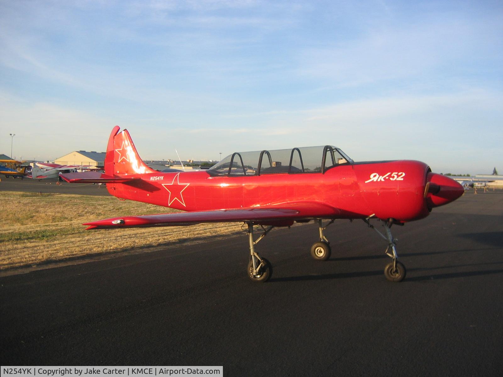 N254YK, 1985 Yakovlev Yak-52 C/N 855410, At Merced Antique Fly-IN 2006