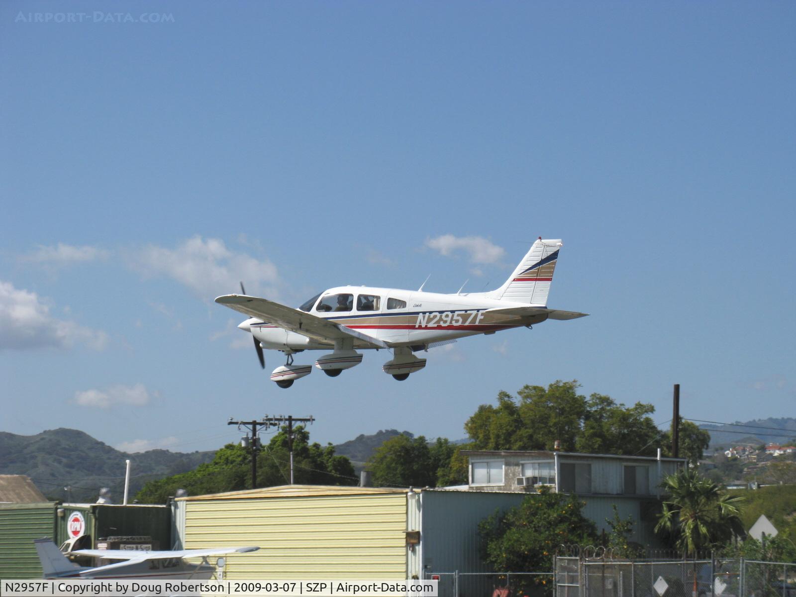 N2957F, 1979 Piper PA-28-236 Dakota C/N 28-7911273, 1979 Piper PA-28-236 DAKOTA, Lycoming O-540-J3A5D 235 Hp, on final for Rwy 22