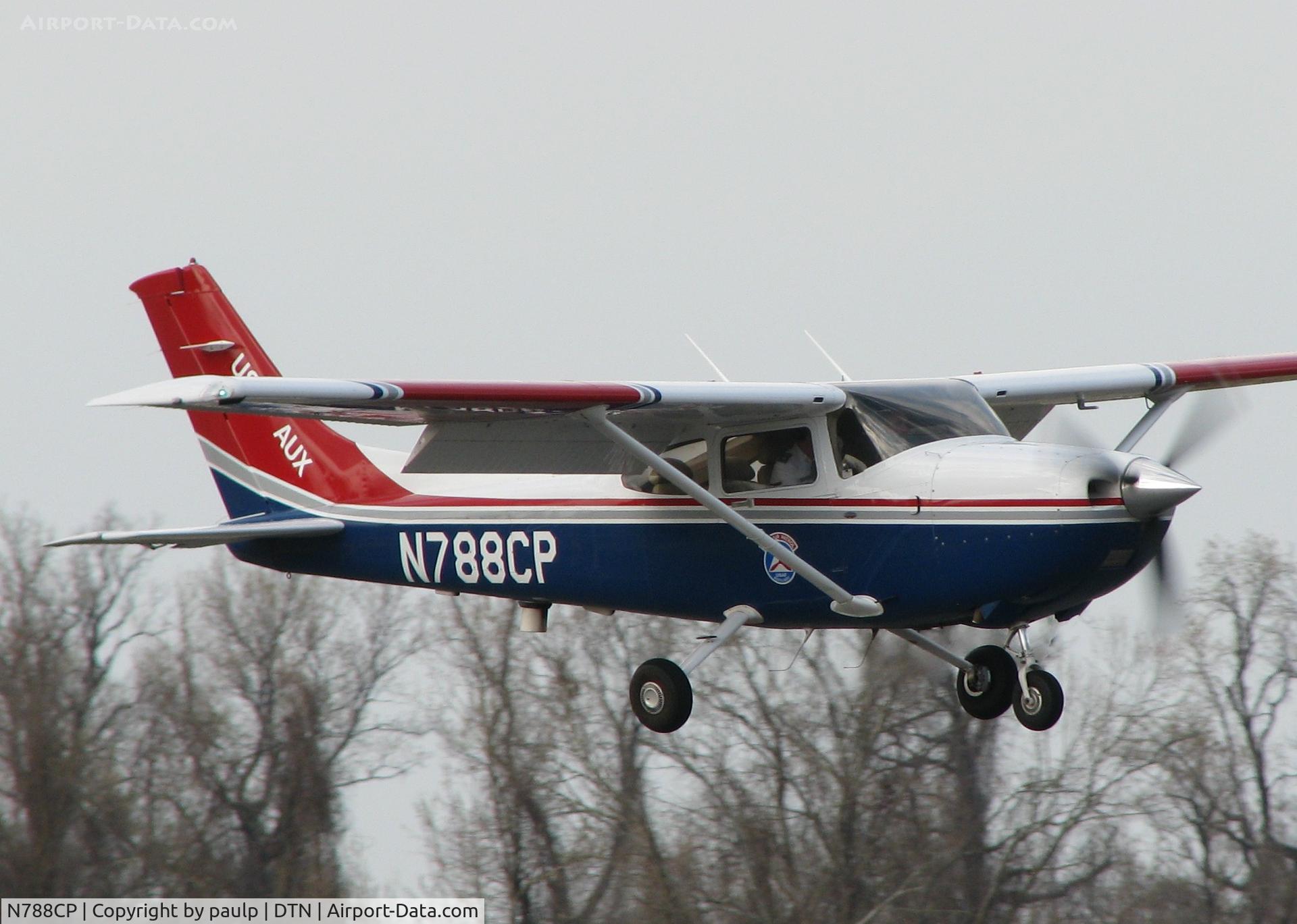 N788CP, 2006 Cessna 182T Skylane C/N 18281777, Landing on runway 14 at the Shreveport Downtown airport. I love the paint scheme on the CAP aircraft.