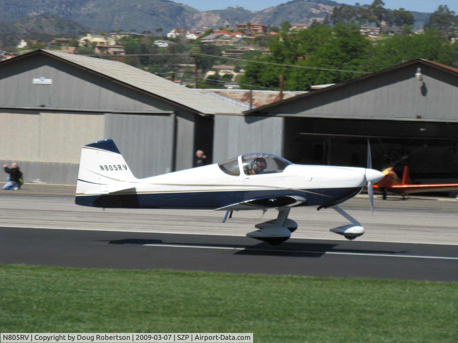 N805RV, 2007 Vans RV-6A C/N 25686, 2007 Dierenfield VAN's RV-6A, Lycoming Aero Sport IO-390-X 210 Hp, takeoff Rwy 04
