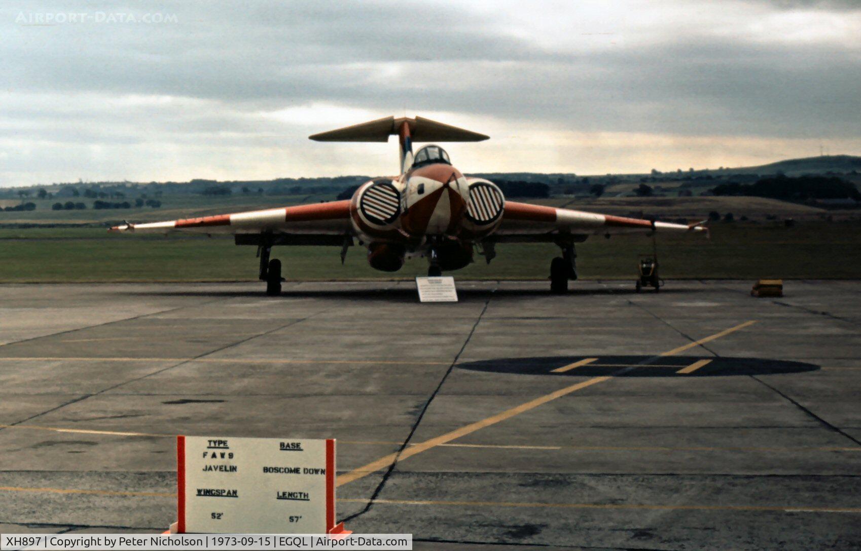 XH897, 1958 Gloster Javelin FAW.9 C/N Not found XH897, Another view of the Boscombe Down Javelin at the 1973 Leuchars Airshow.