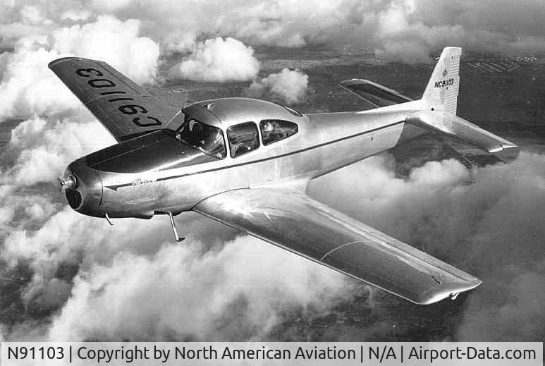 N91103, 1946 North American NAVION C/N NAV-4-5, Early Marketing Photo