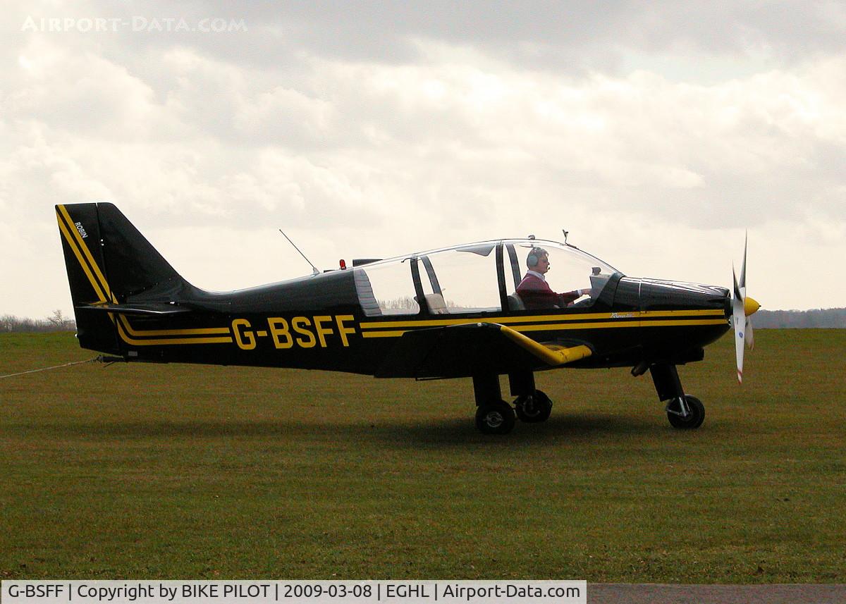 G-BSFF, 1978 Robin DR-400-180R Remorqueur Regent C/N 1295, TAXYING BACK TO THE HANGERS WITH THE LAUNCH CABLE ATTACHED