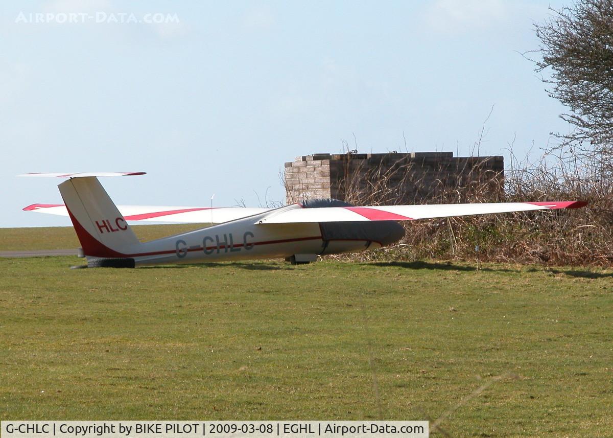 G-CHLC, 1974 Pilatus B4-PC11AF C/N 177, SITTING AT THE END OF THE TRAILER PARK