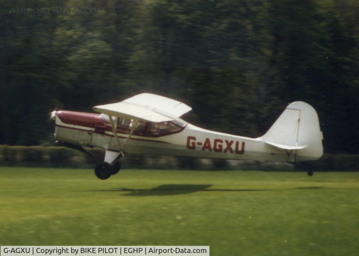 G-AGXU, 1946 Auster J-1N Alpha C/N 1969, ABOUT TO TOUCH DOWN ON RWY 08