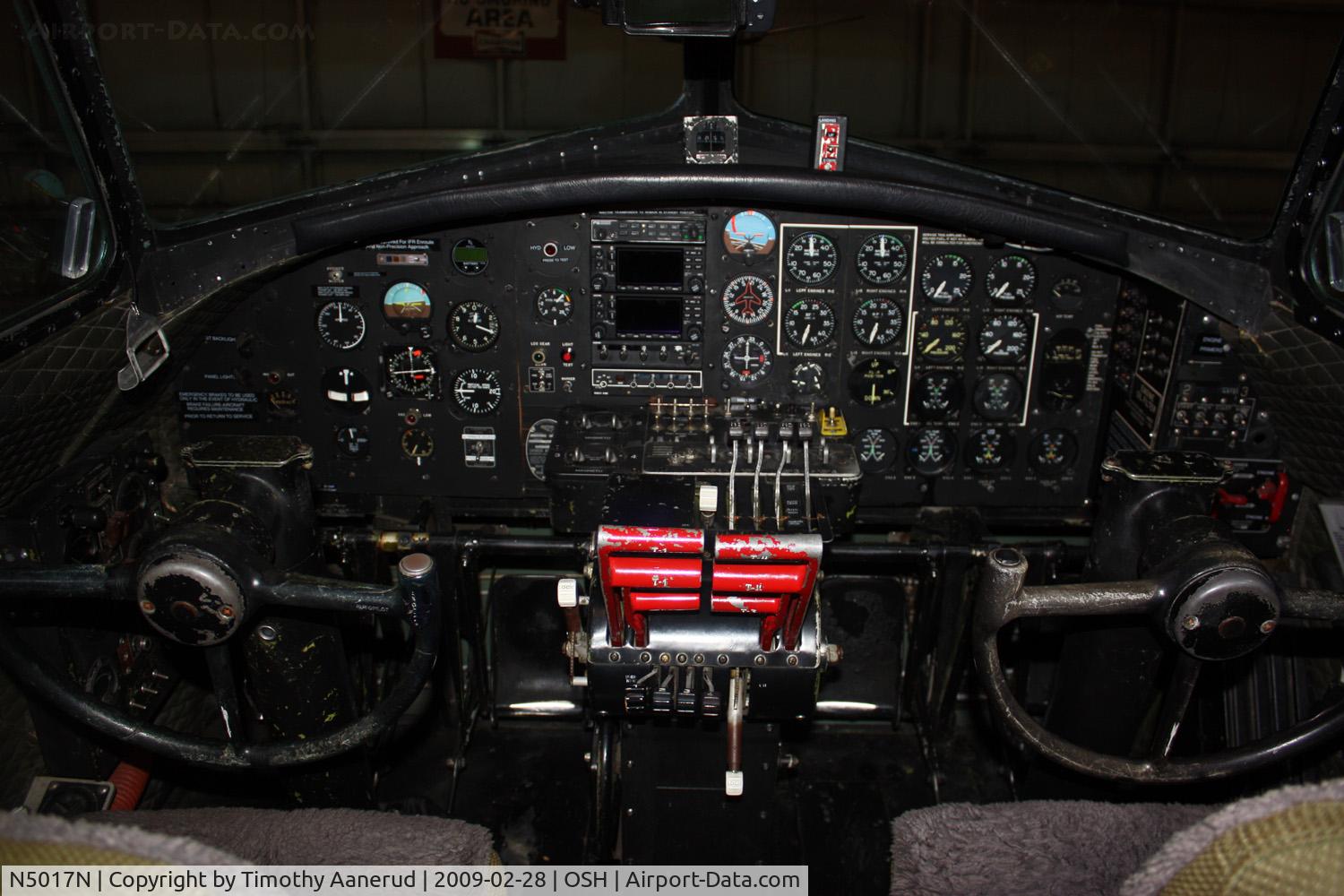 N5017N, 1944 Lockheed/Vega (Boeing) B-17G-105-VE Flying Fortress C/N 8649, Cockpit of Lockheed built Boeing B-17G, c/n: 44-85740