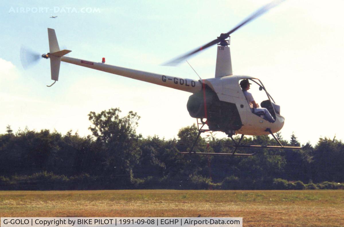 G-GOLO, 1989 Robinson R22 Beta C/N 1124, DEPARTING POPHAM FLY-IN