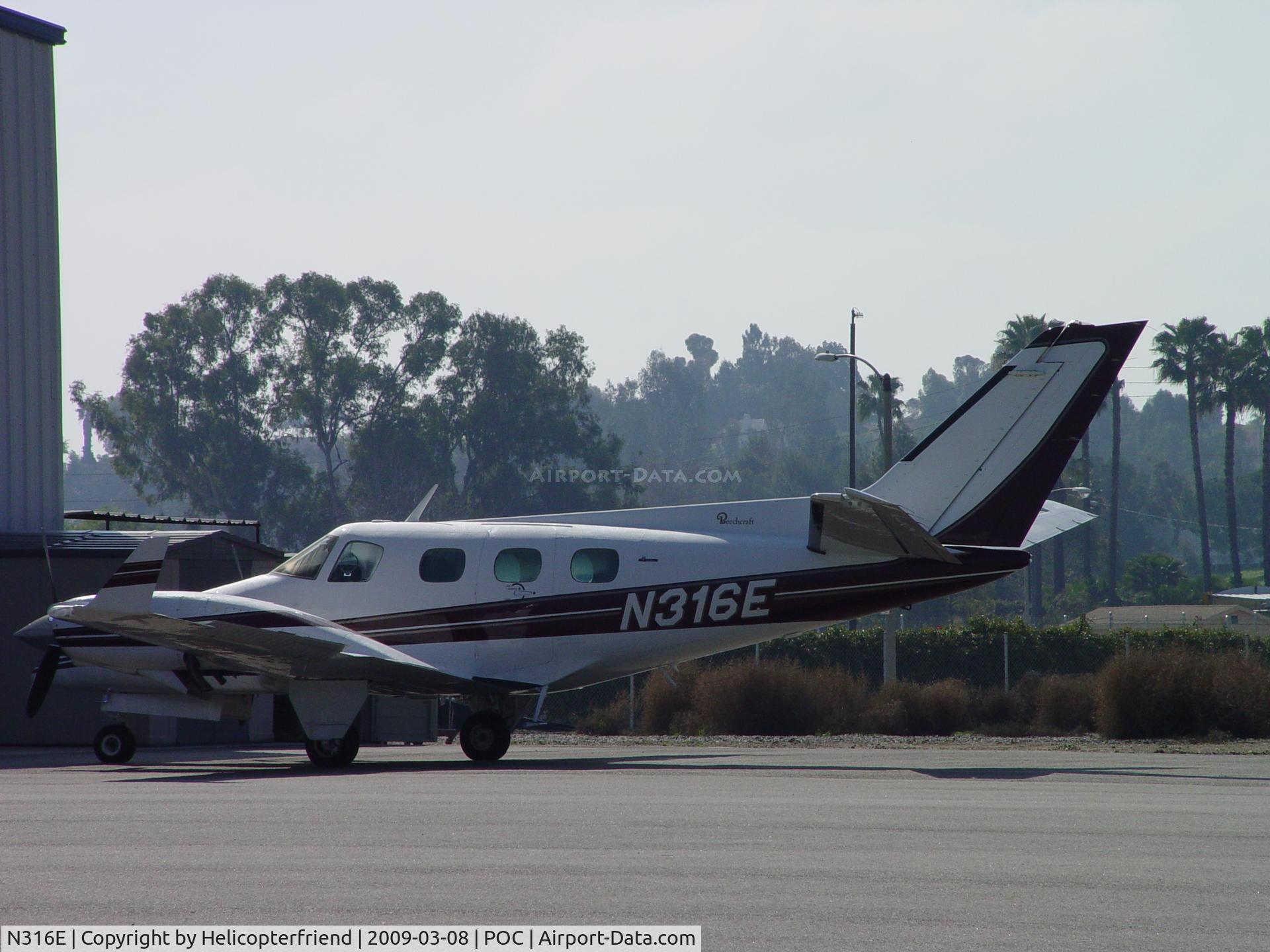 N316E, 1980 Beech B-60 Duke C/N P-550, Parked by Howard Aviation at Brackett