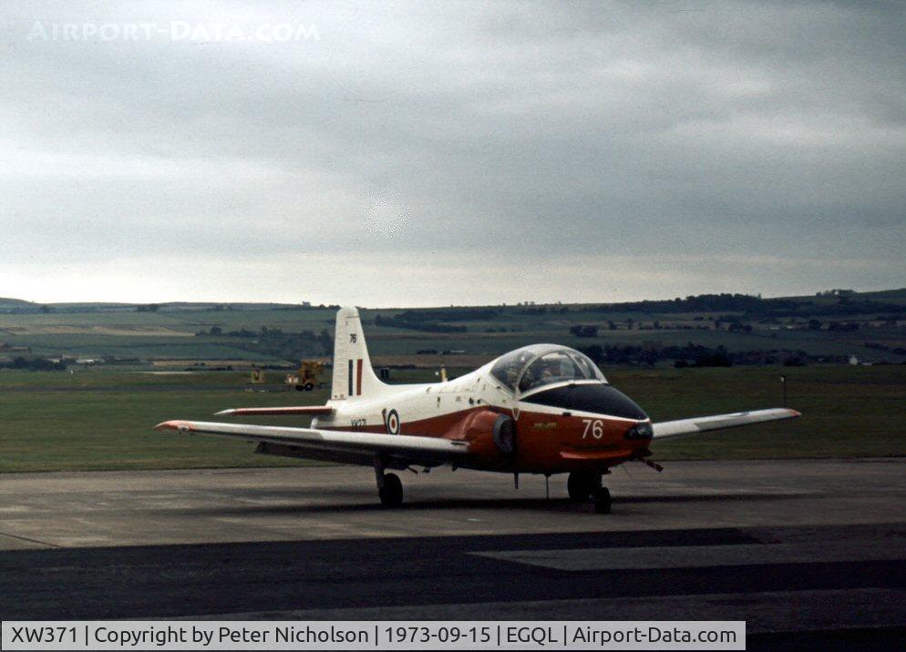 XW371, 1971 BAC 84 Jet Provost T.5 C/N EEP/JP/1021, Jet Provost T.5 of 1 Flying Training School attended the 1973 Leuchars Airshow.