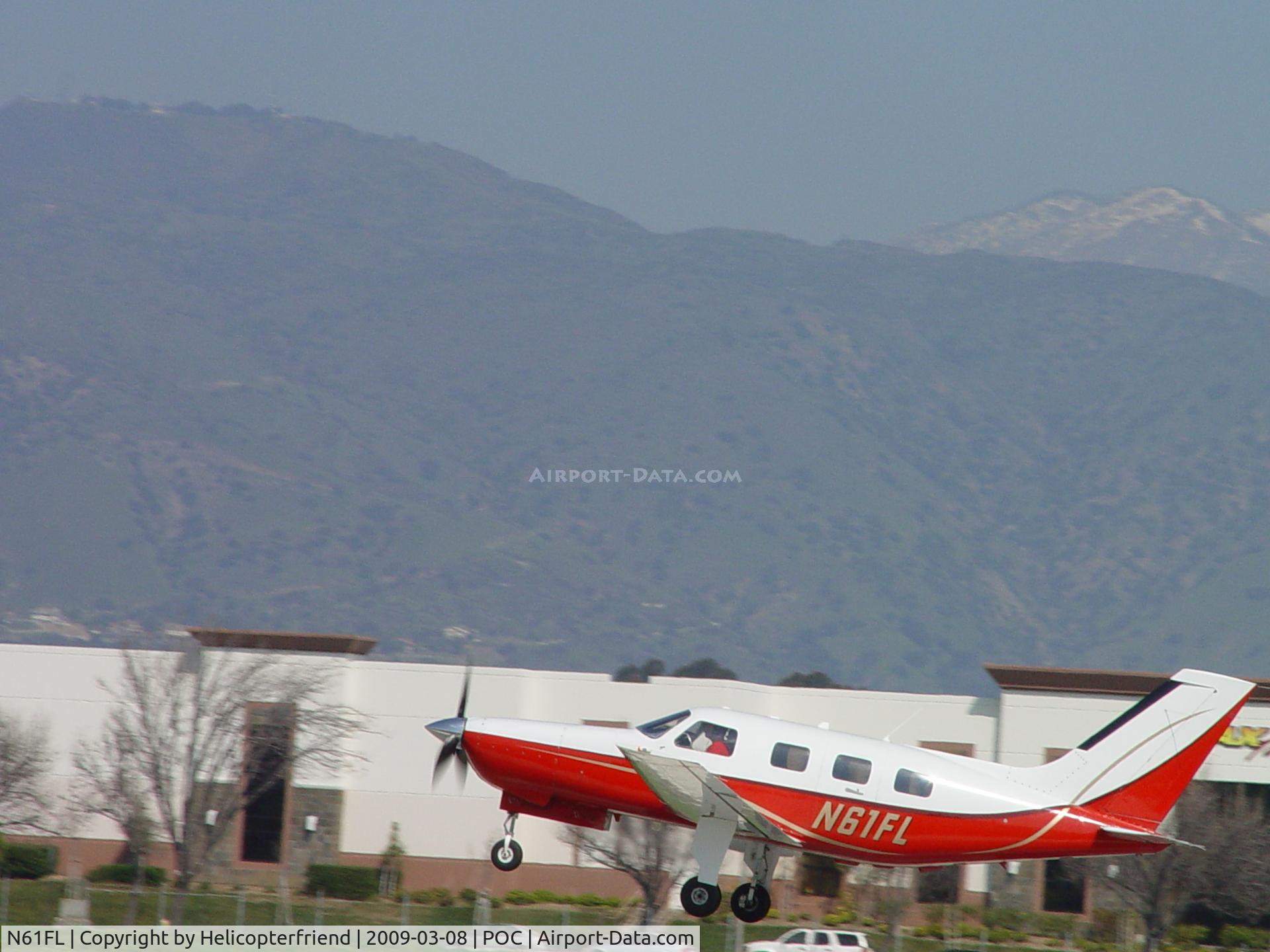 N61FL, 1989 Piper PA-46-350P Malibu Mirage C/N 4622037, Airbourne westbound