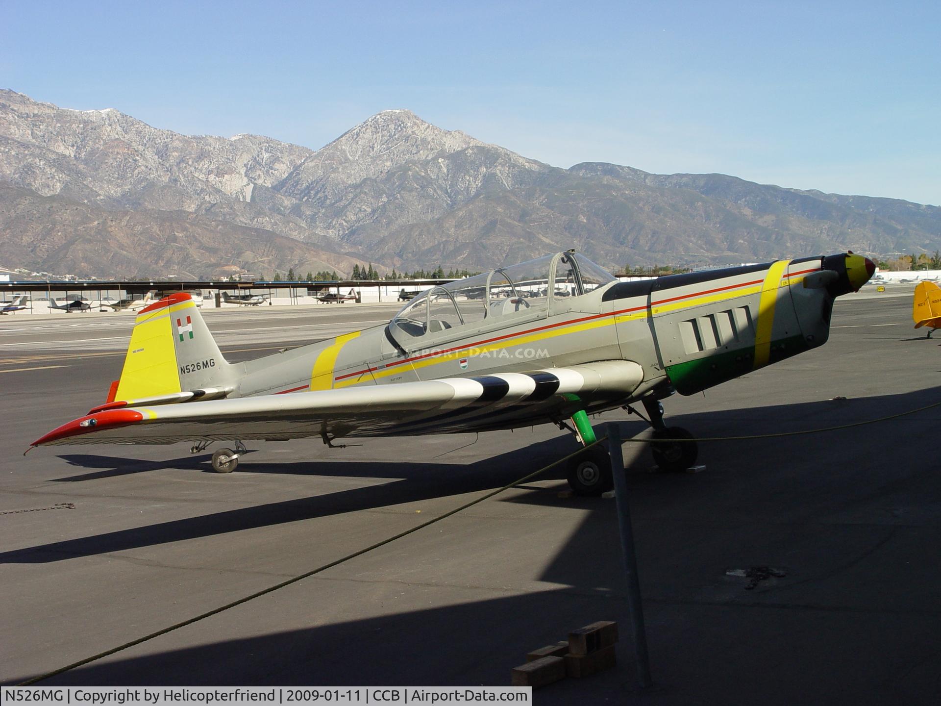 N526MG, 1966 Zlin Z-526 Trener Master C/N 1012, On display for Cable Air Show
