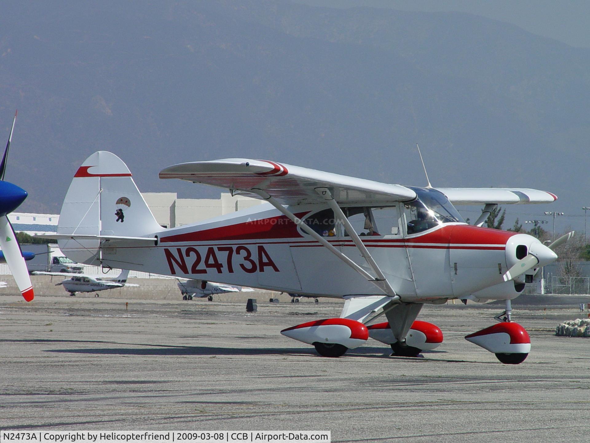 N2473A, 1952 Piper PA-22-135 Tri-Pacer C/N 22-812, Parked at Cable Airport