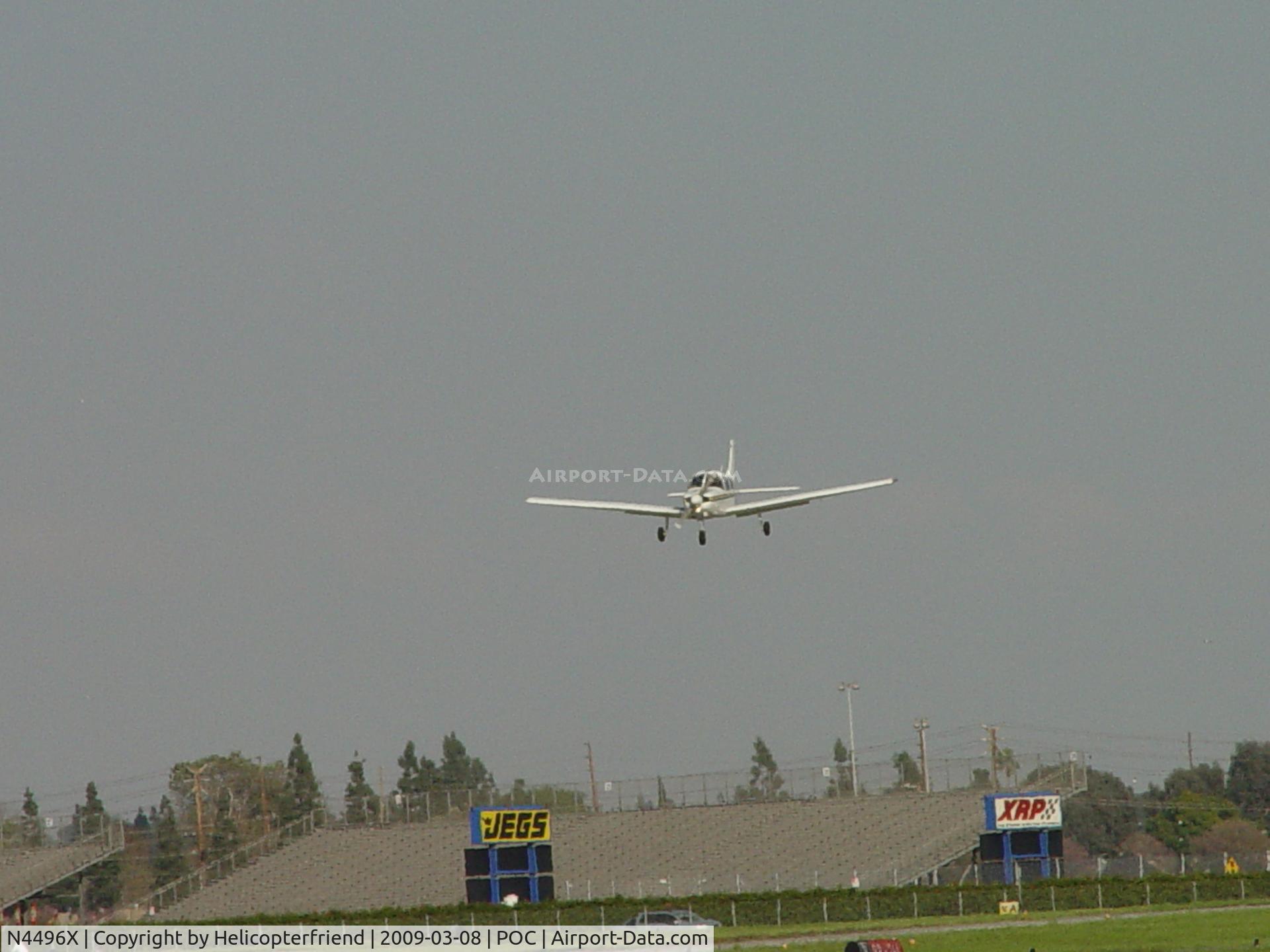 N4496X, 1975 Piper PA-28-181 C/N 28-7690022, On final for 26L at Brackett