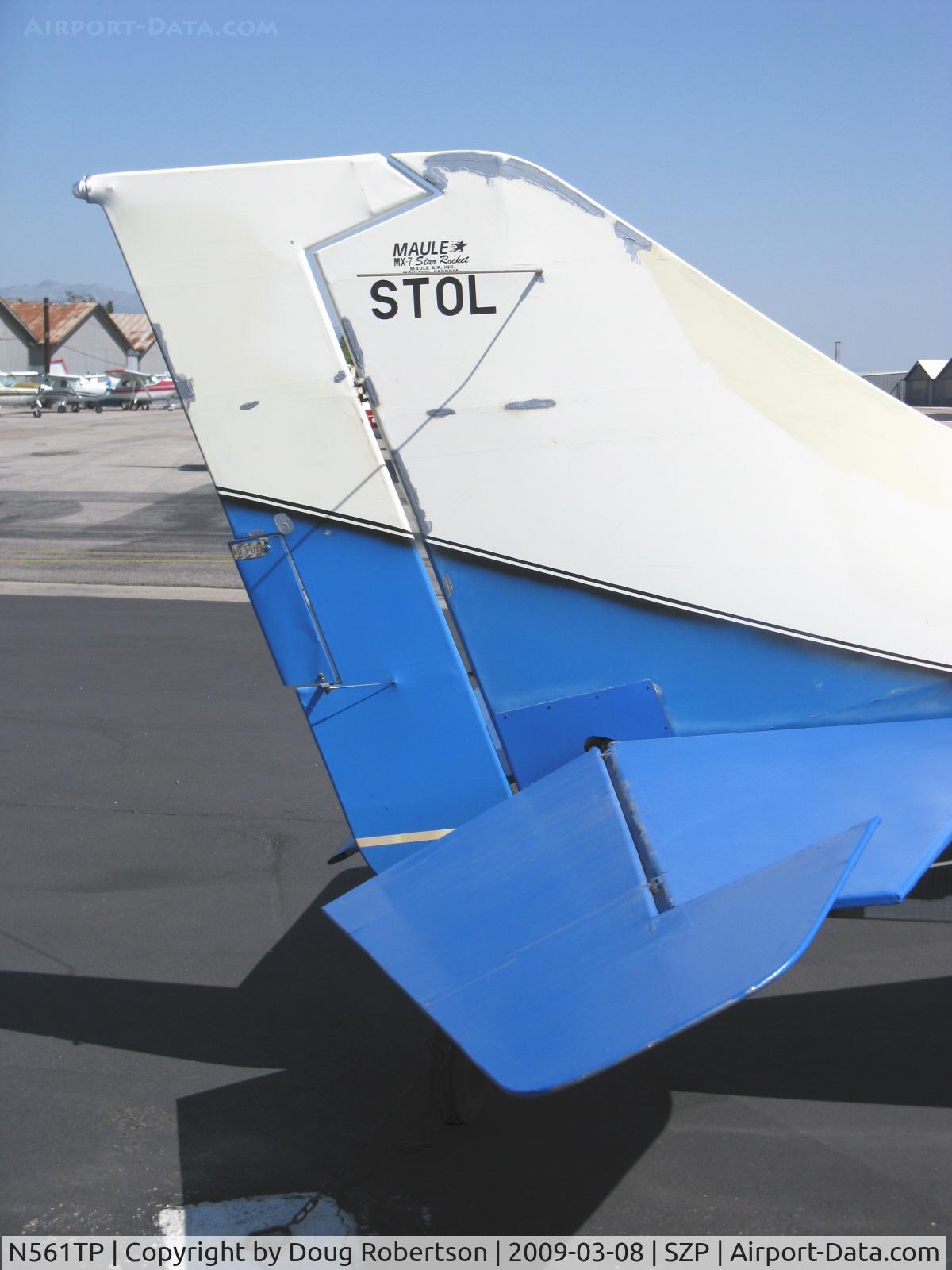 N561TP, 1988 Maule MX-7-180 Star Rocket C/N 11041C, 1988 Maule MX-7-180 STAR ROCKET STOL, Lycoming O&VO-360 180 Hp, tail data