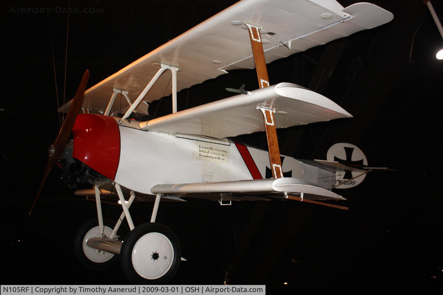 N105RF, 1964 Fokker Dr.1 Triplane Replica C/N 105, EAA AirVenture Museum