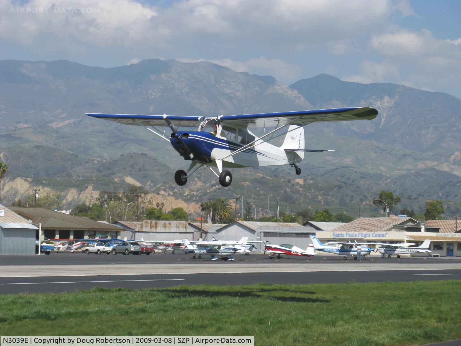 N3039E, 1946 Aeronca 7AC Champion C/N 7AC-6625, 1946 Aeronca 7AC CHAMPION, Continental O-200 100 Hp upgrade by STC, on final for grass landing