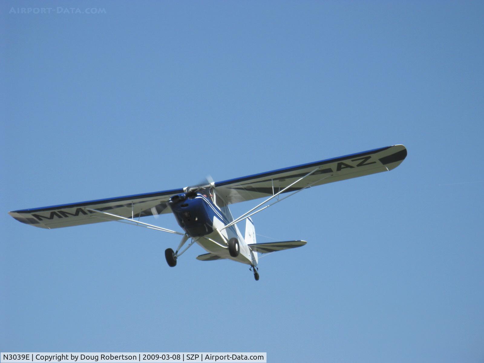 N3039E, 1946 Aeronca 7AC Champion C/N 7AC-6625, 1946 Aeronca 7AC CHAMPION, Continental O-200 100 Hp upgrade by STC, takeoff climb Rwy 22