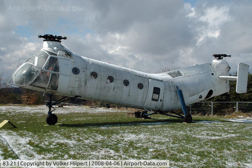 83 21, Vertol H-21C Shawnee C/N WG21, at Hermeskeil museum, Germany