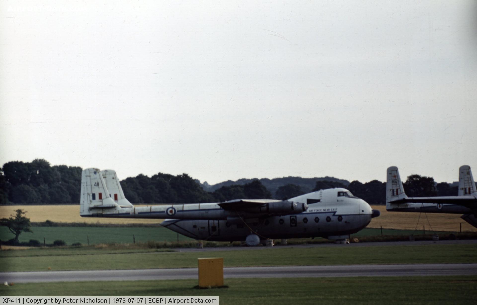 XP411, 1962 Armstrong Whitworth AW-660 Argosy C.1 C/N 6766, Argosy C.1 XP 411 after retirement from active service and prior to transfer to 2 School of Technical Training.