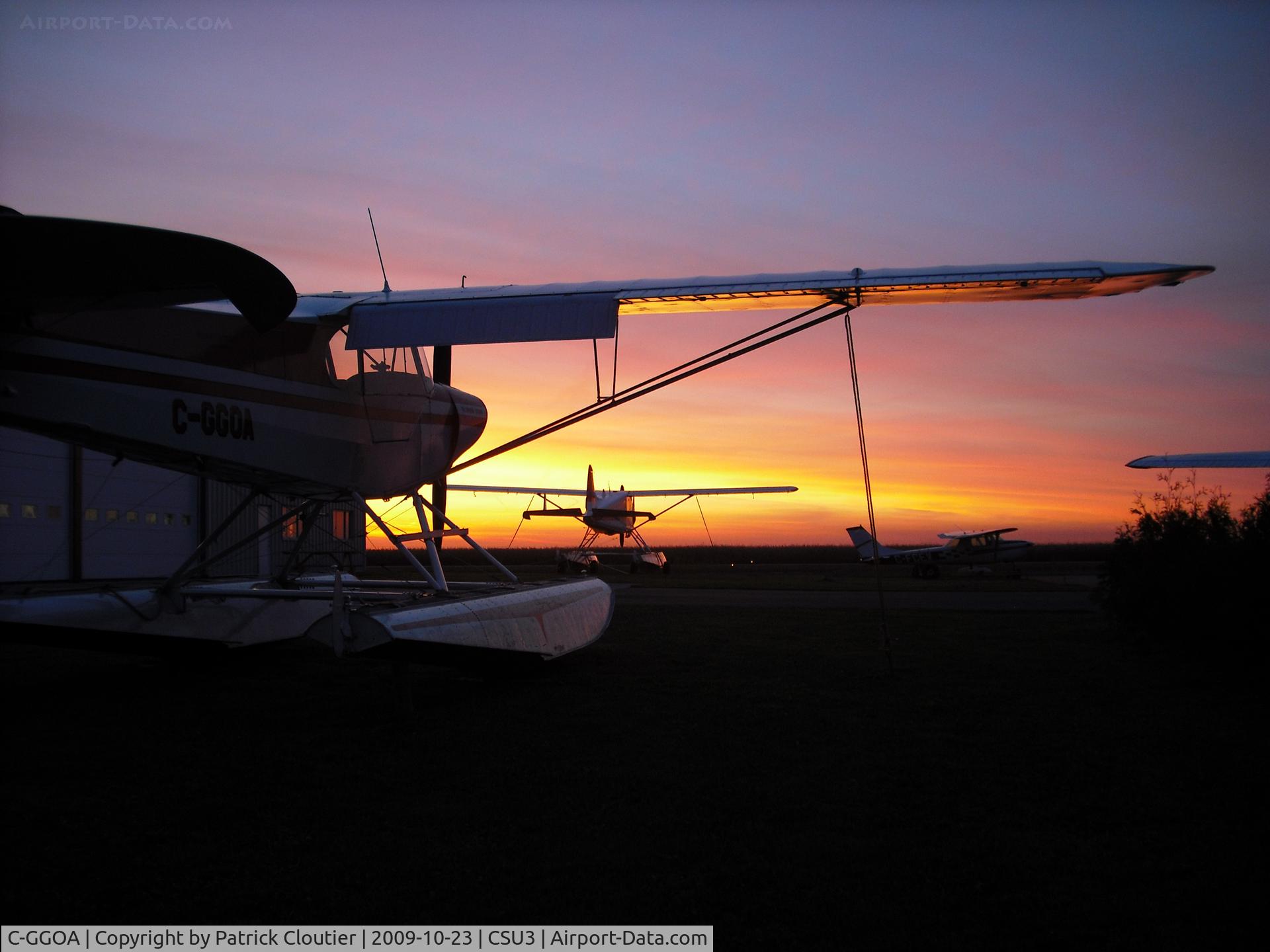C-GGOA, 1978 Piper PA-18-150 Super Cub C/N 187809083, Fall sunset
