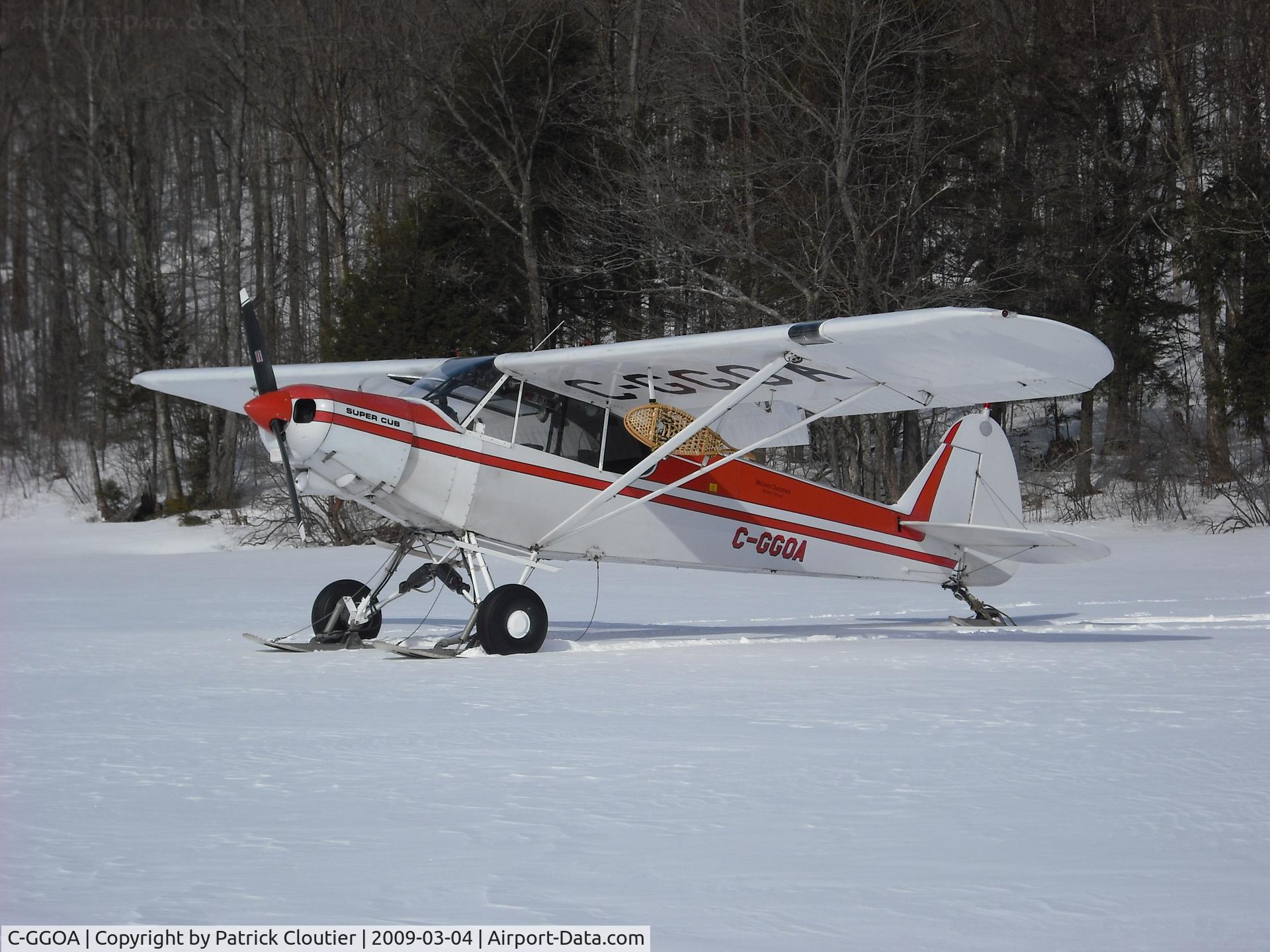 C-GGOA, 1978 Piper PA-18-150 Super Cub C/N 187809083, Same small lake, southern Québec, winter
