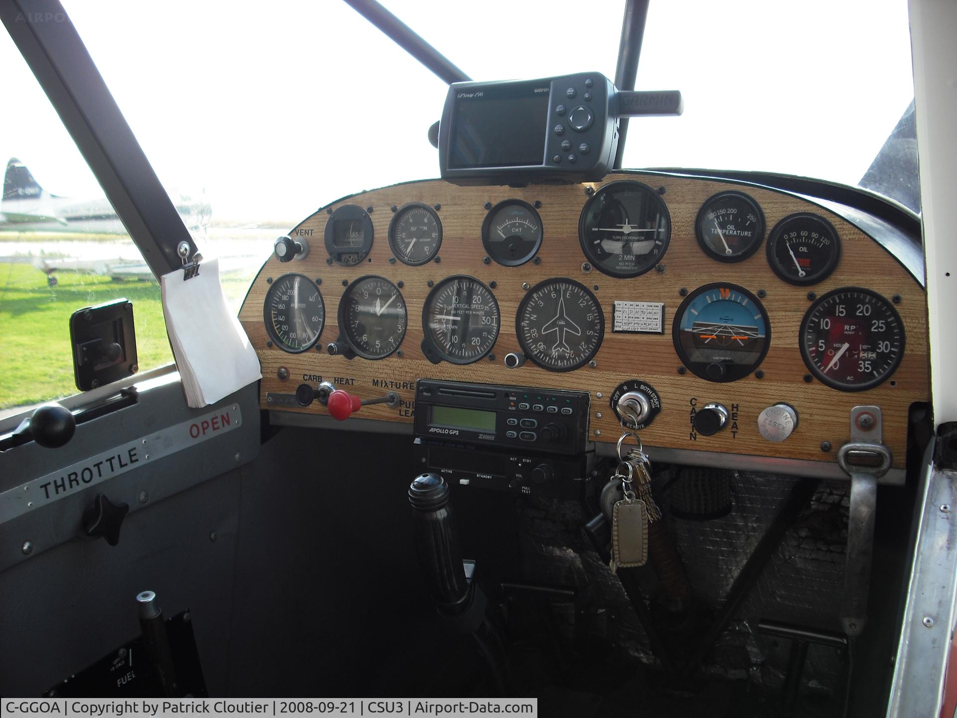 C-GGOA, 1978 Piper PA-18-150 Super Cub C/N 187809083, Flight deck