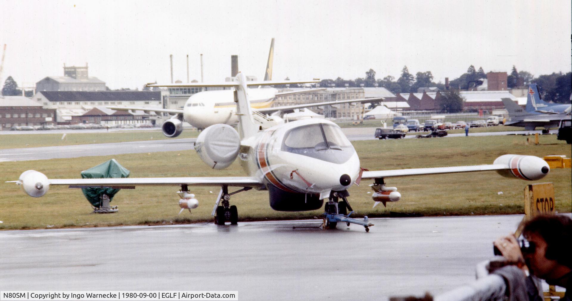 N80SM, Gates Learjet PC-35A Sea Patrol C/N 35A-205, Gates Learjet PC-35A at Farnborough International 1980