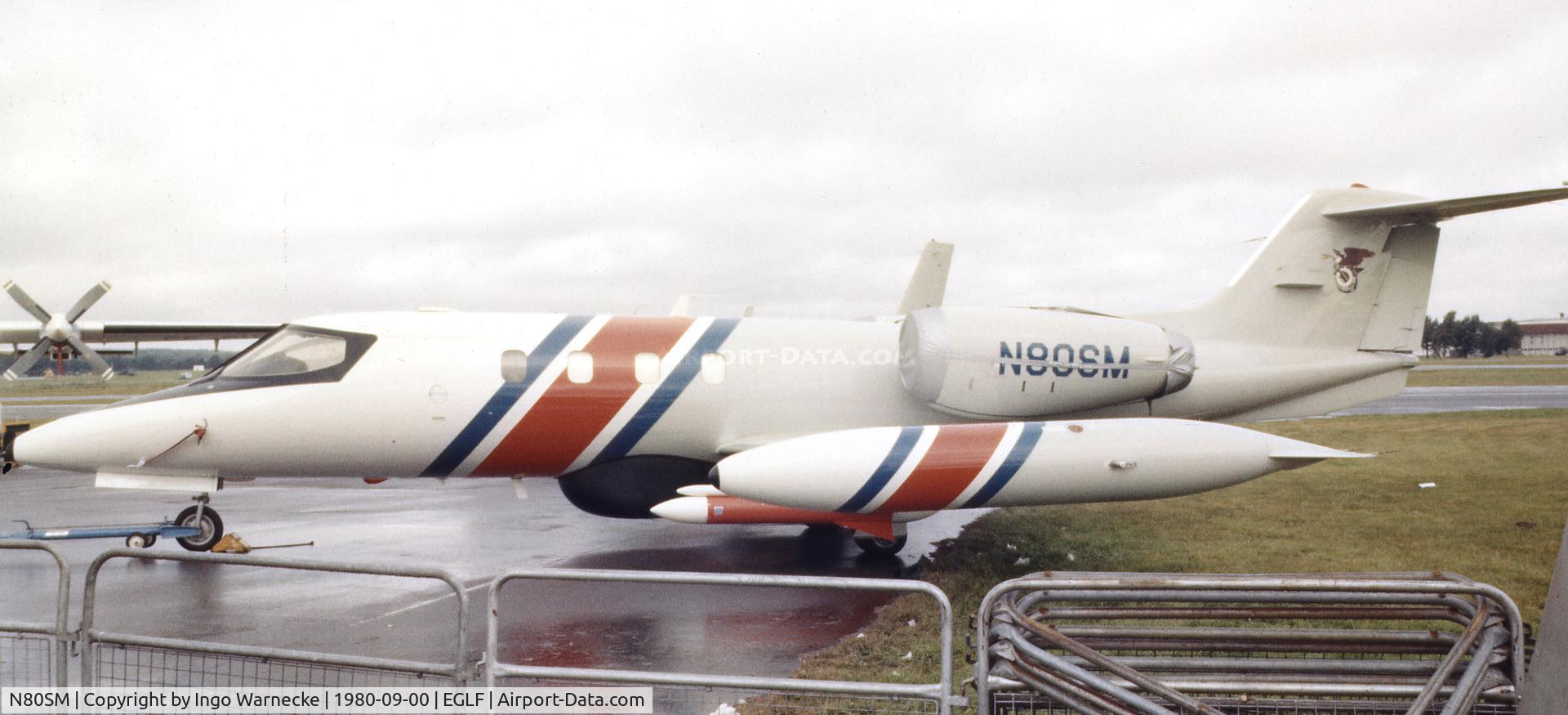 N80SM, Gates Learjet PC-35A Sea Patrol C/N 35A-205, Gates Learjet PC-35A at Farnborough International 1980