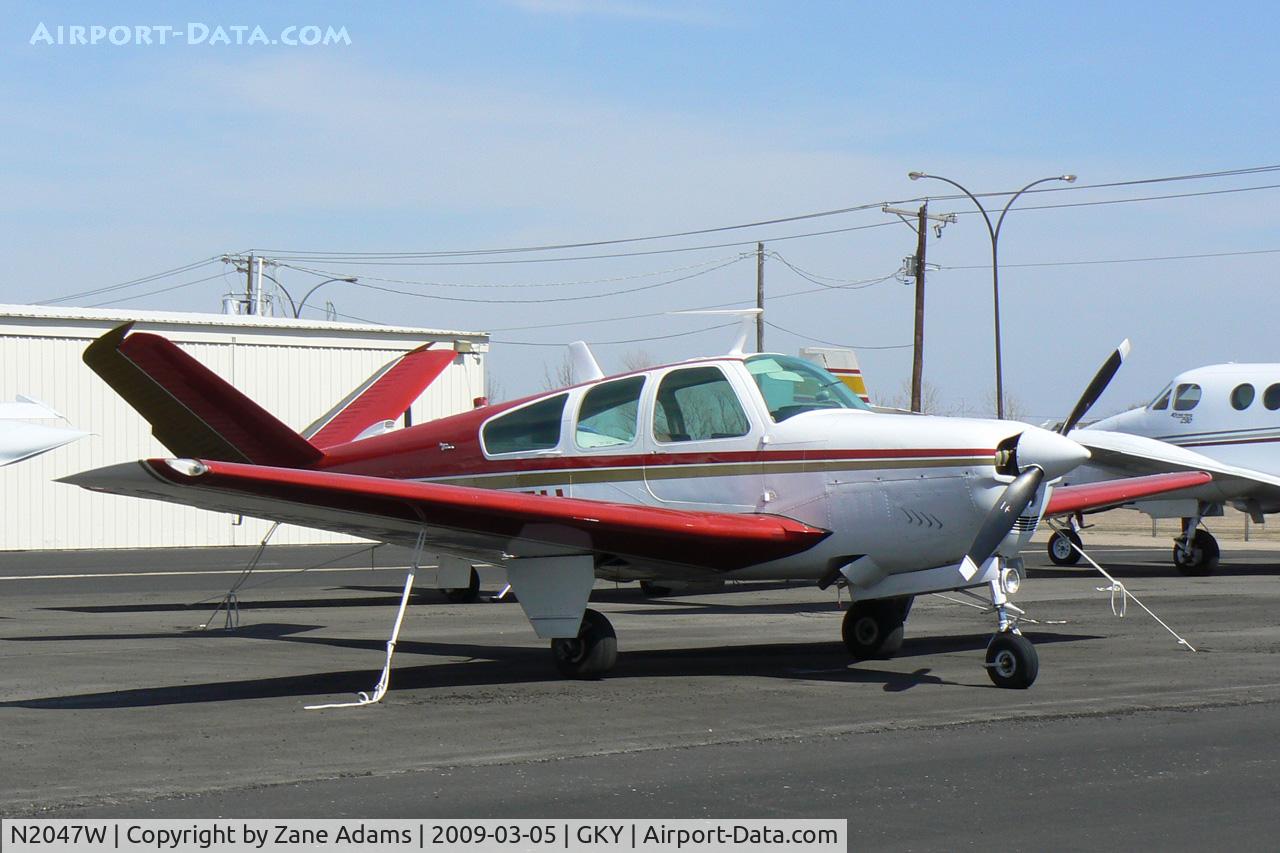 N2047W, 1965 Beech V35 Bonanza C/N D-7986, At Arlington Municipal