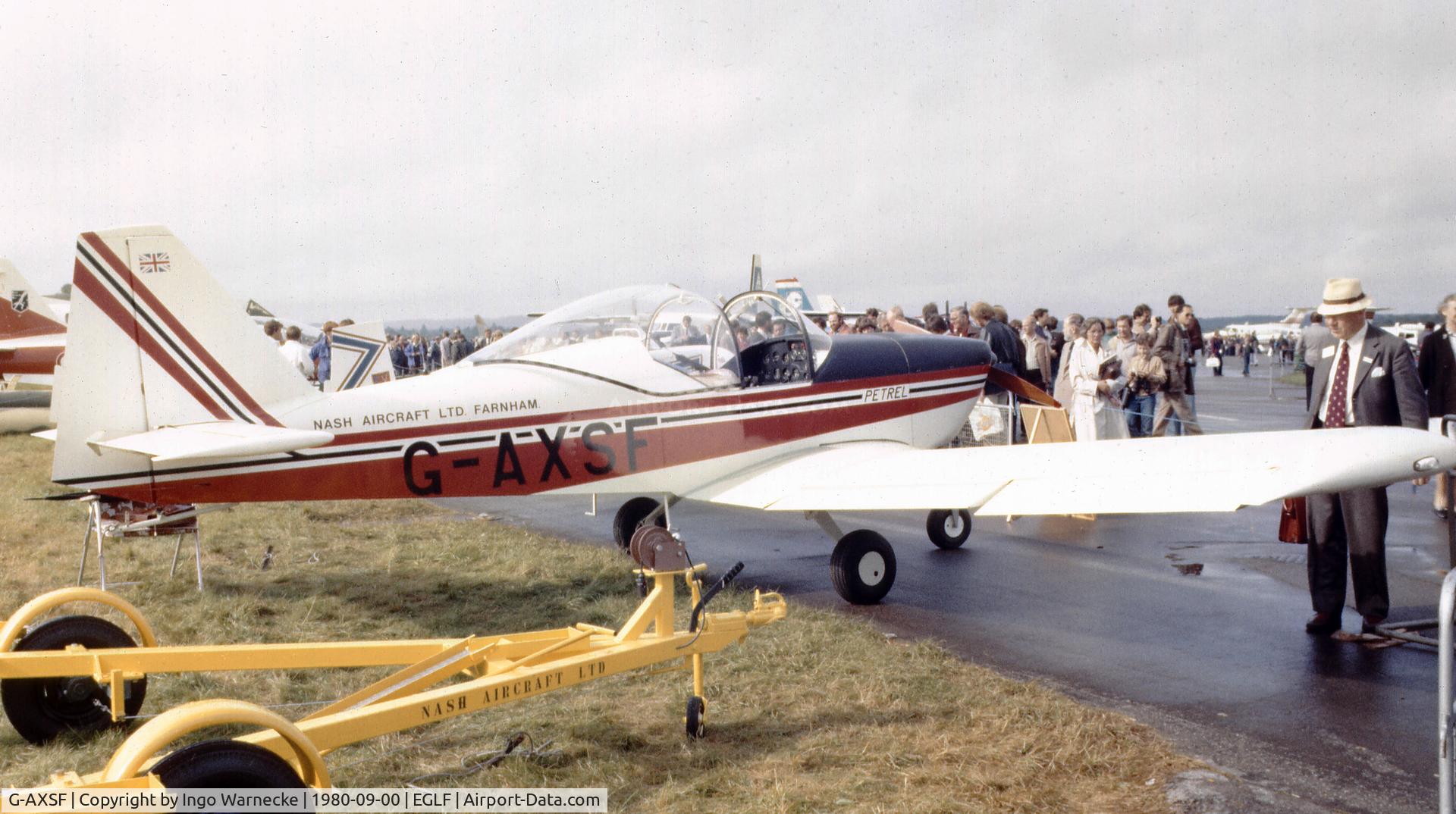 G-AXSF, 1980 Nash Petrel C/N P.003, Nash Petrel at Farnborough International 1980