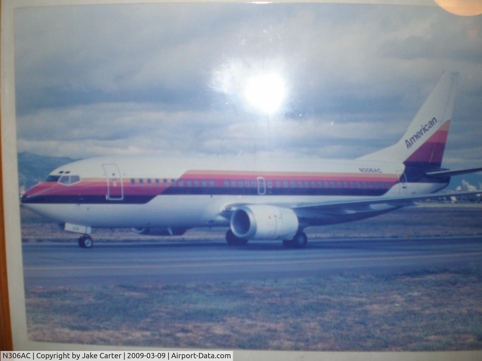 N306AC, 1986 Boeing 737-3A4 C/N 23291, Former Air CAl 306AC with its new AMERICAN stickers after the last day of Air Cal operations after purchased by AA.