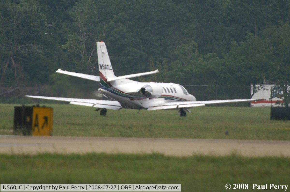 N560LC, 1995 Cessna 560 Citation Ultra C/N 560-0296, Just parked, about to shut down
