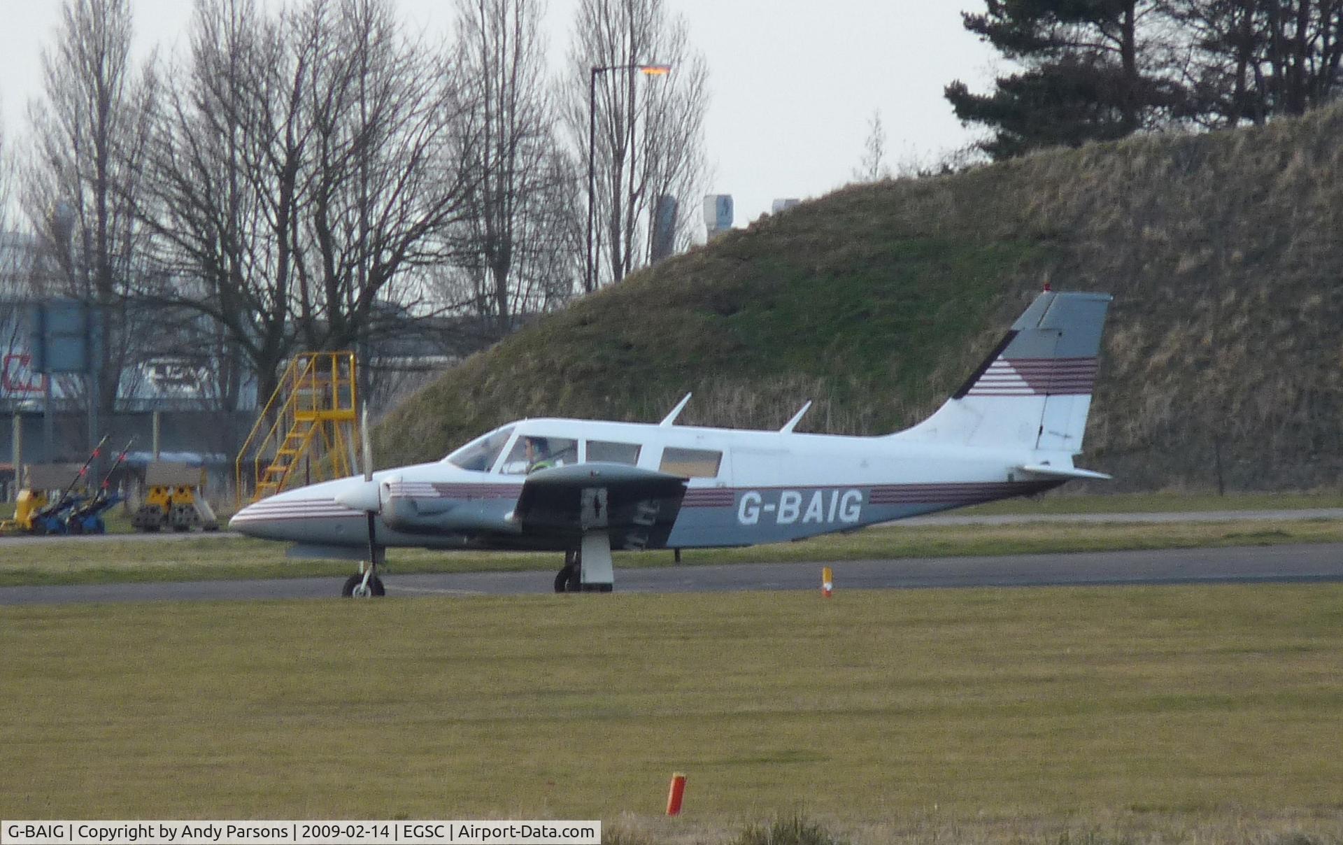 G-BAIG, 1972 Piper PA-34-200 Seneca C/N 34-7250243, G-BAIG at Cambridge