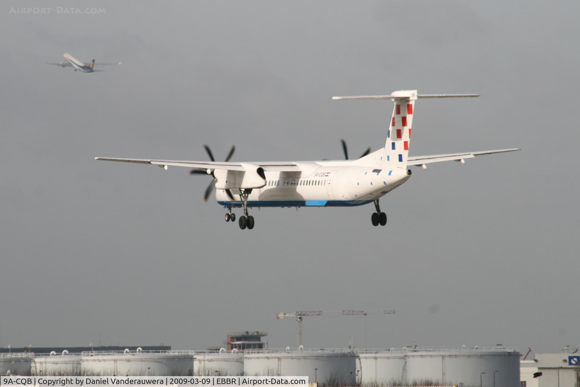 9A-CQB, 2008 De Havilland Canada DHC-8-402Q Dash 8 C/N 4211, flight OU457 is descending to rwy 25L