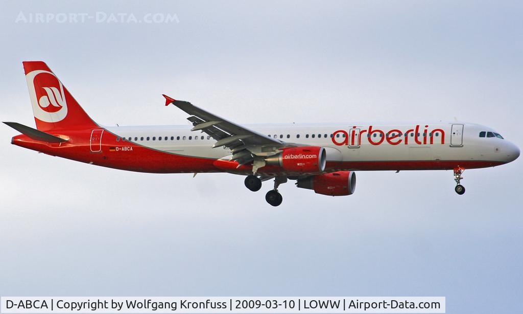 D-ABCA, 2008 Airbus A321-211 C/N 3708, brandnew Bus for Air Berlin