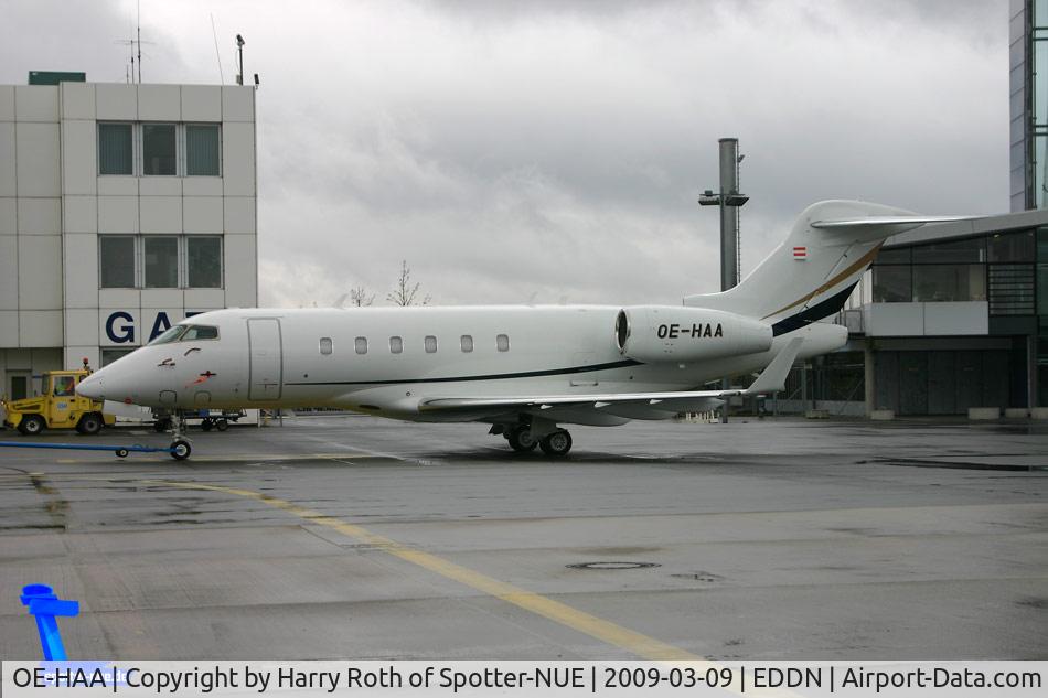 OE-HAA, 2008 Bombardier Challenger 300 (BD-100-1A10) C/N 20232, Seen at Airport Nuremberg EDDN