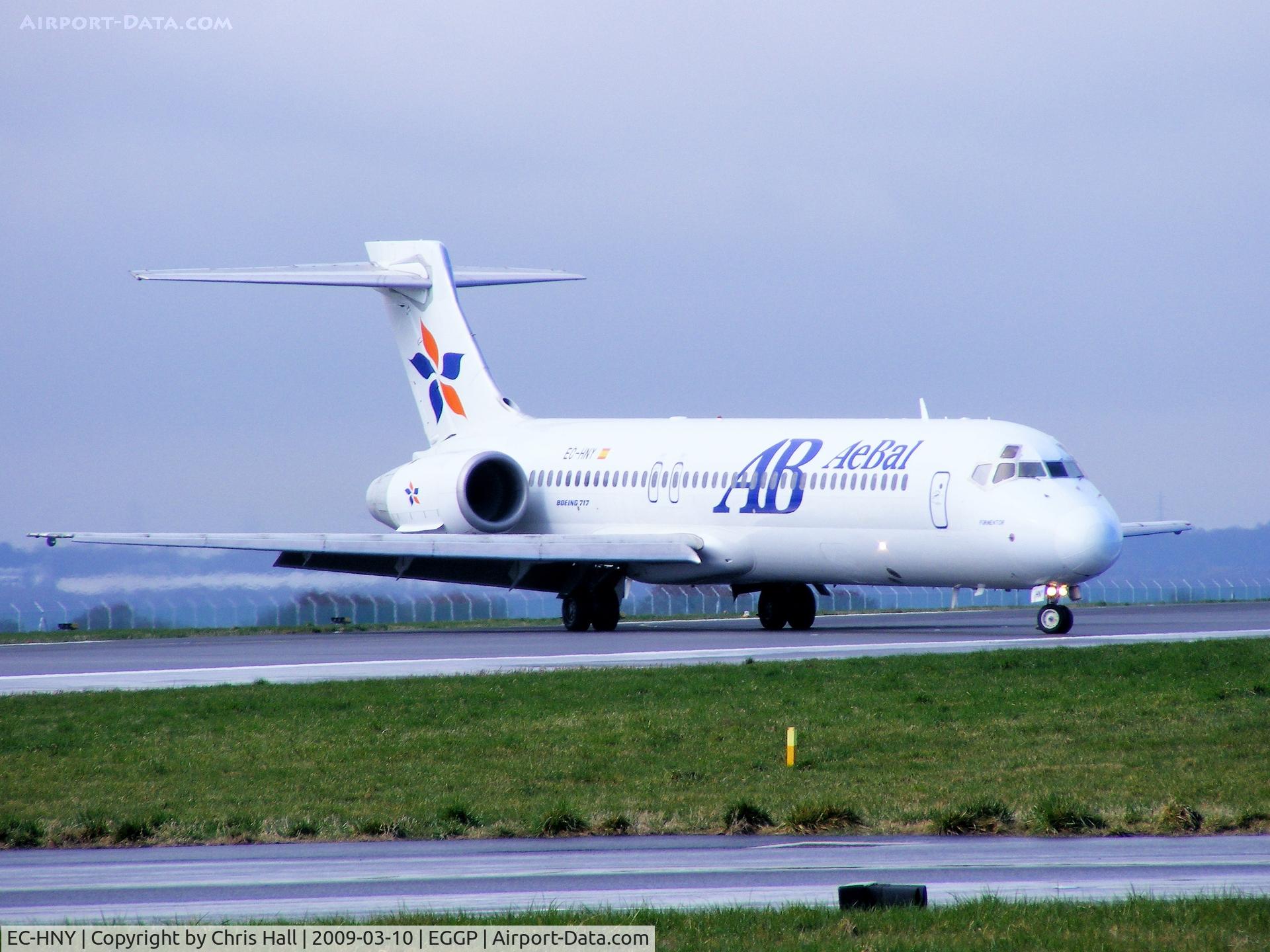 EC-HNY, 2000 Boeing 717-2CM C/N 55059, Bring Real Madrid fans in for the Champions League game against Liverpool FC