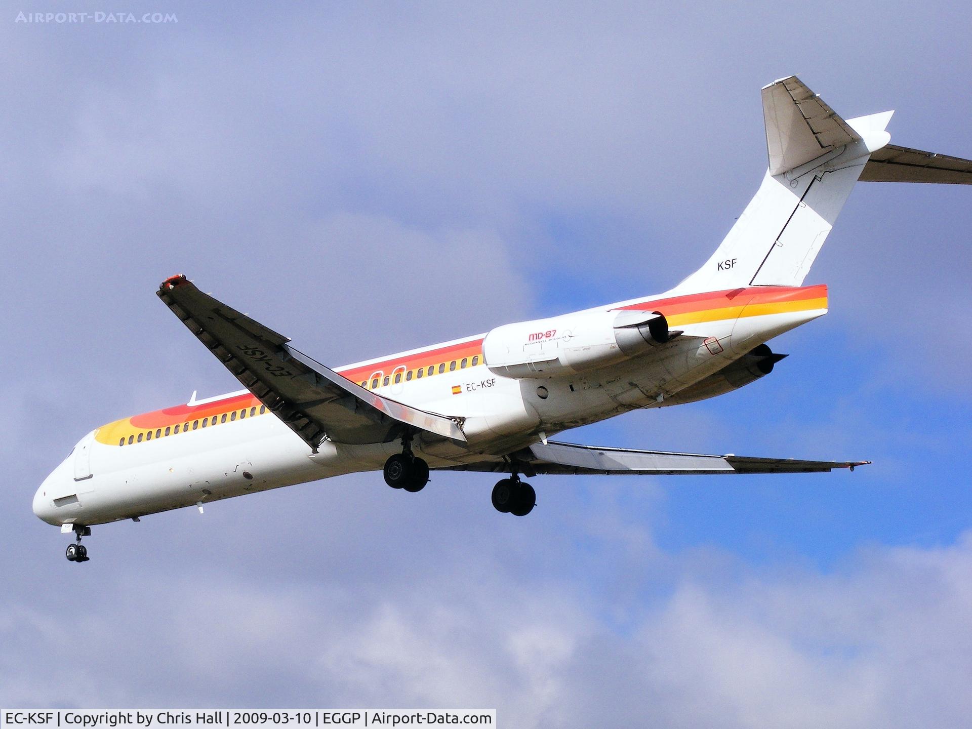 EC-KSF, 1991 McDonnell Douglas MD-87 (DC-9-87) C/N 53207, Bring Real Madrid fans in for the Champions League game against Liverpool FC