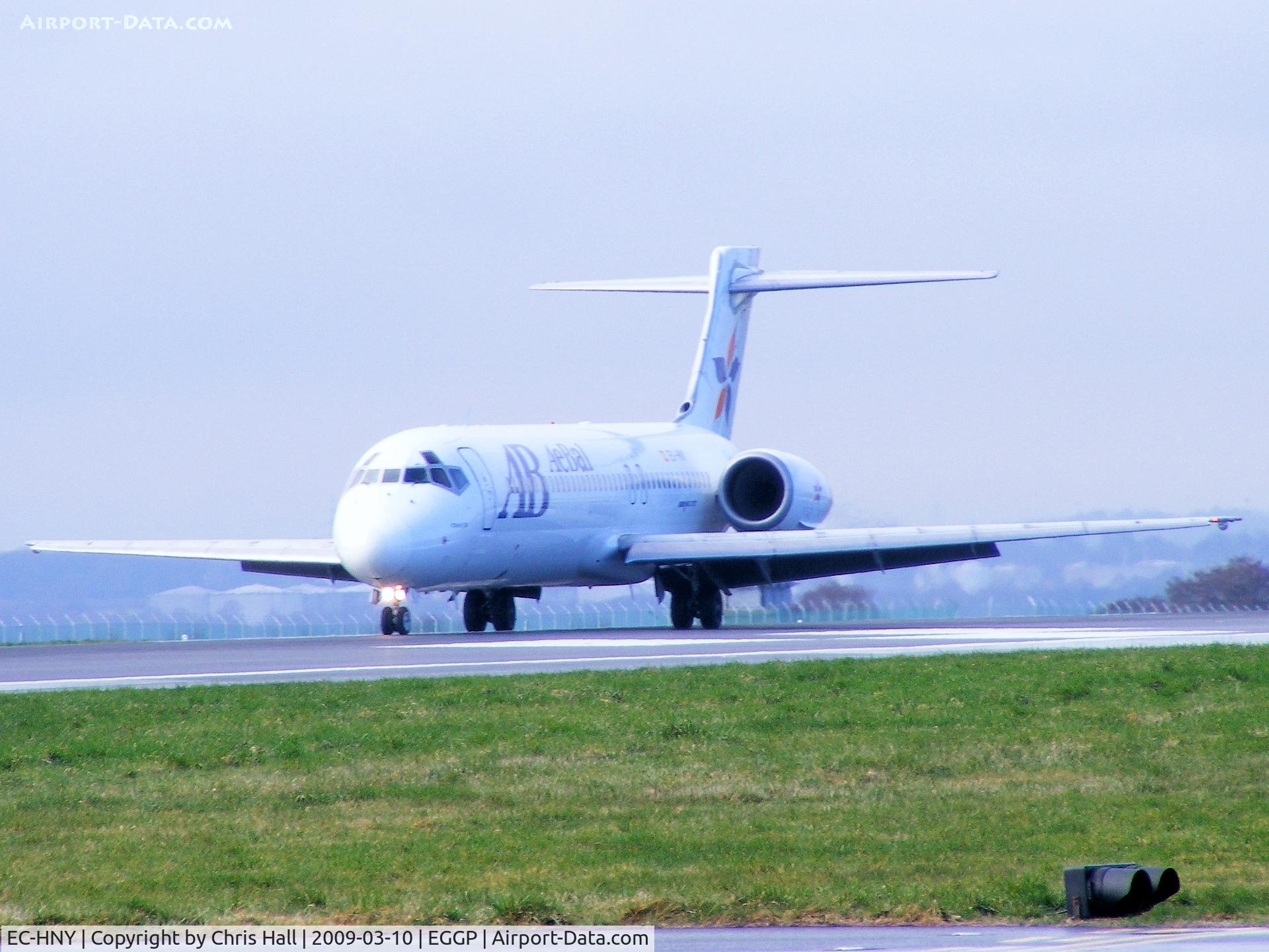 EC-HNY, 2000 Boeing 717-2CM C/N 55059, Bring Real Madrid fans in for the Champions League game against Liverpool FC