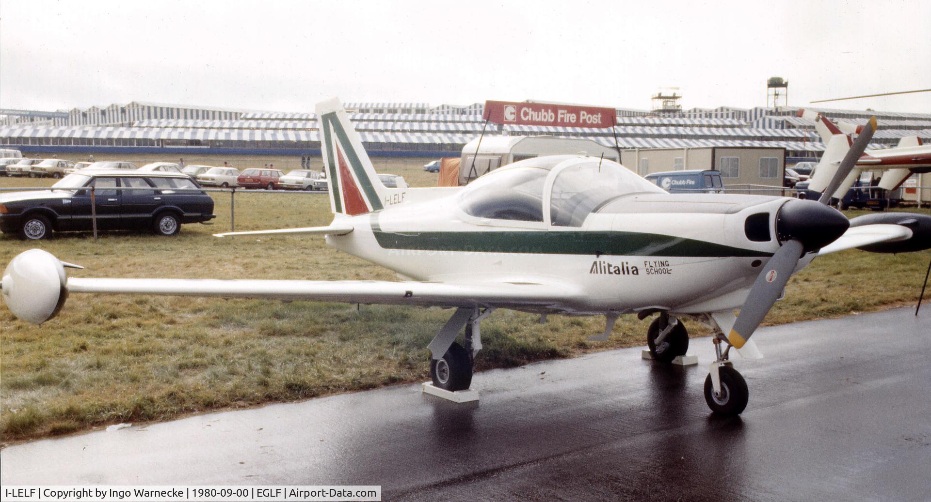 I-LELF, 1980 SIAI-Marchetti SF-260C C/N 568/41-004, SIAI-Marchetti SF.260C of the Aeritalia Flying School at Farnborough International 1980
