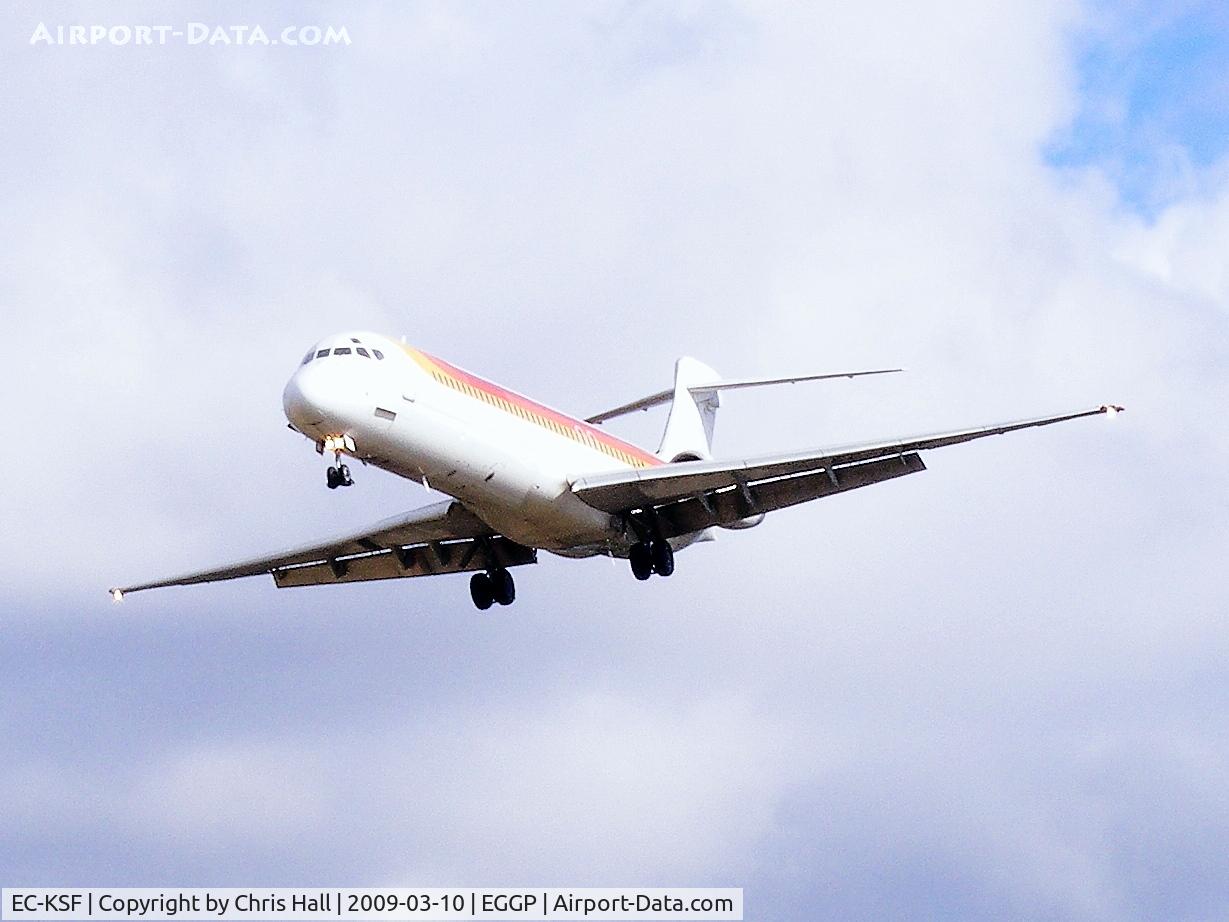 EC-KSF, 1991 McDonnell Douglas MD-87 (DC-9-87) C/N 53207, Bring Real Madrid fans in for the Champions League game against Liverpool FC