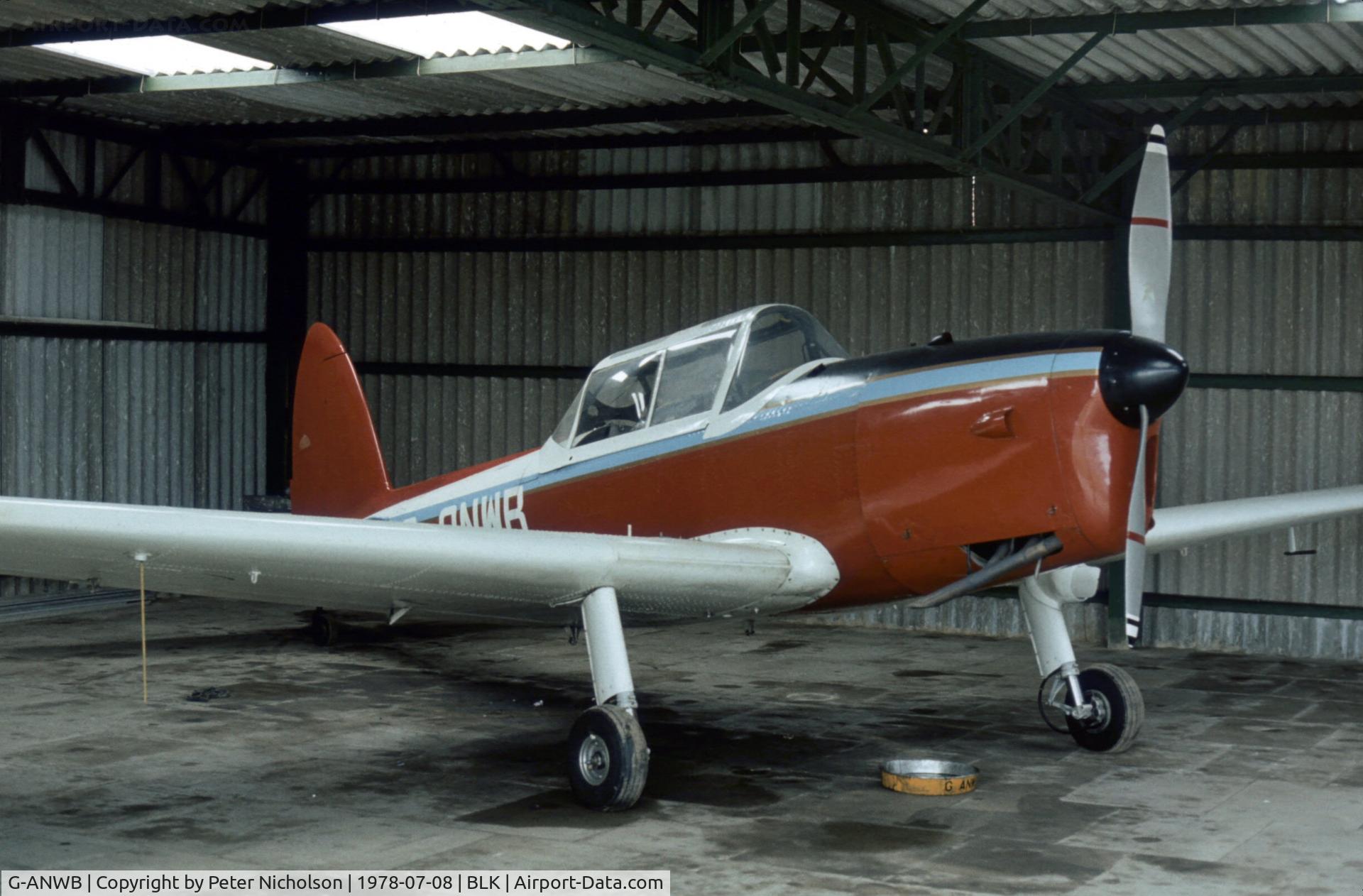 G-ANWB, 1955 De Havilland DHC-1 Chipmunk 21 C/N C1/0987, This Chipmunk was present at the 1978 Blackpool Airshow.