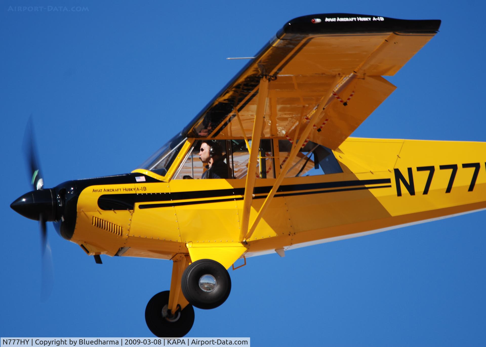 N777HY, 2007 Aviat A-1B Husky C/N 2387, On final approach for 17L.