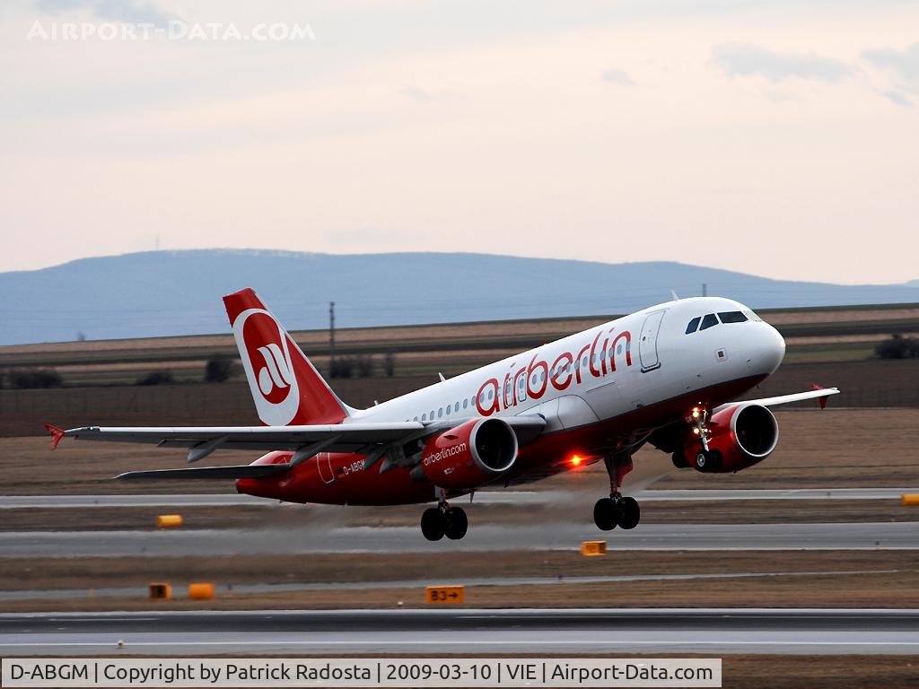 D-ABGM, 2008 Airbus A319-112 C/N 3604, Taking off from RWY 34 bound for a destination in Germany